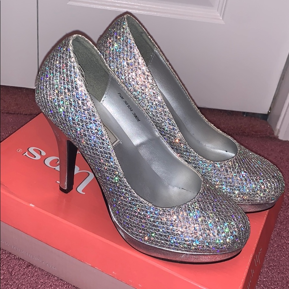 silver heels